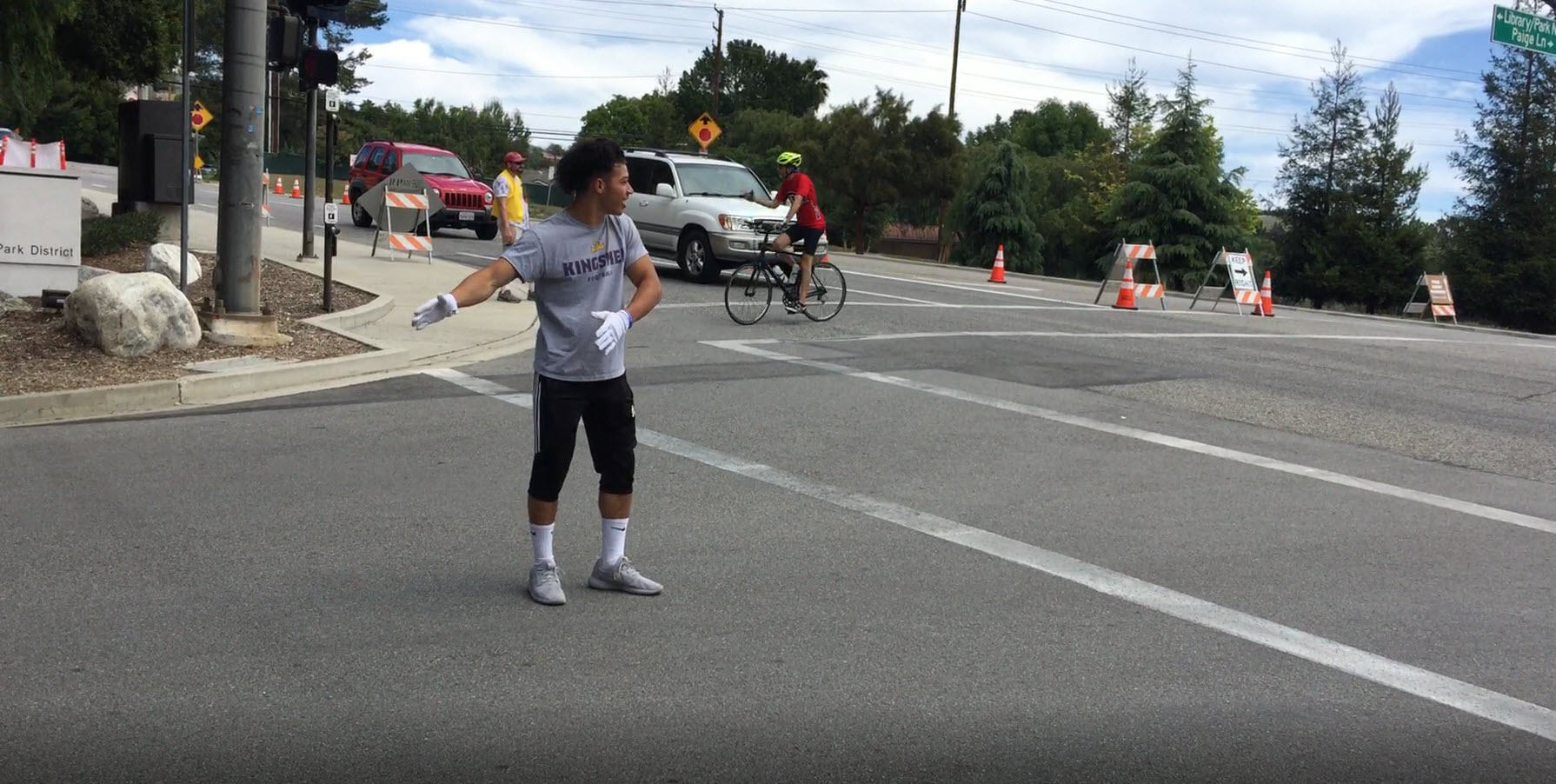 (Click Here to Play) CLU Football Players Volunteer to Direct Traffic 2018