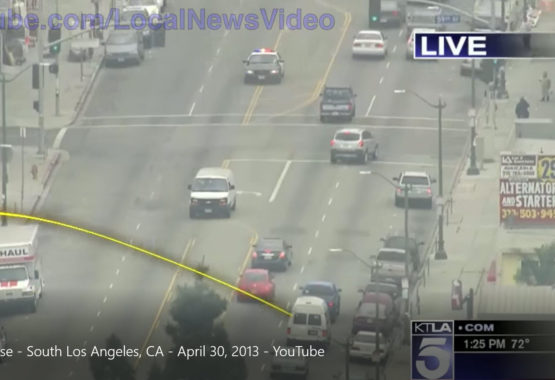 (Click Here to Play Video) Same LAPD pursuit in South Central LA – Channel 5 news view